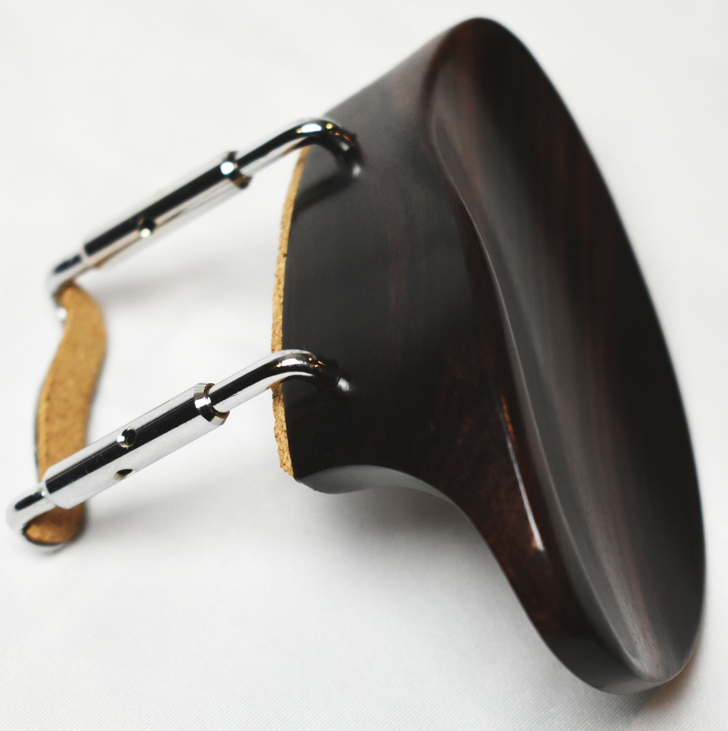 Handmade Houston Violin Chinrest in Himalayan Boxwood, Ceylonese Ebony, or Indian Rosewood