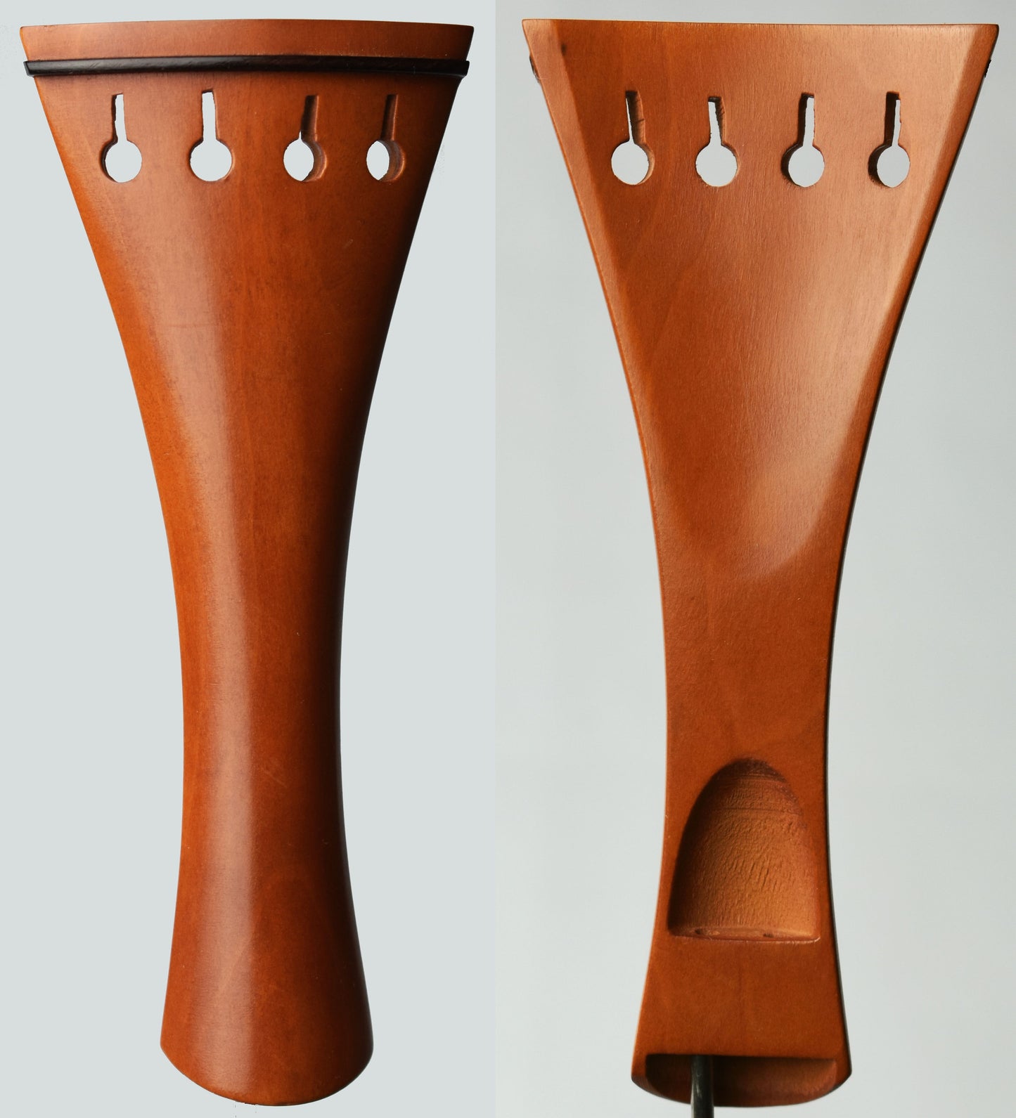 Handmade French 4/4 Violin Tailpiece in Ceylonese Ebony, Himalayan Boxwood, or Indian Rosewood