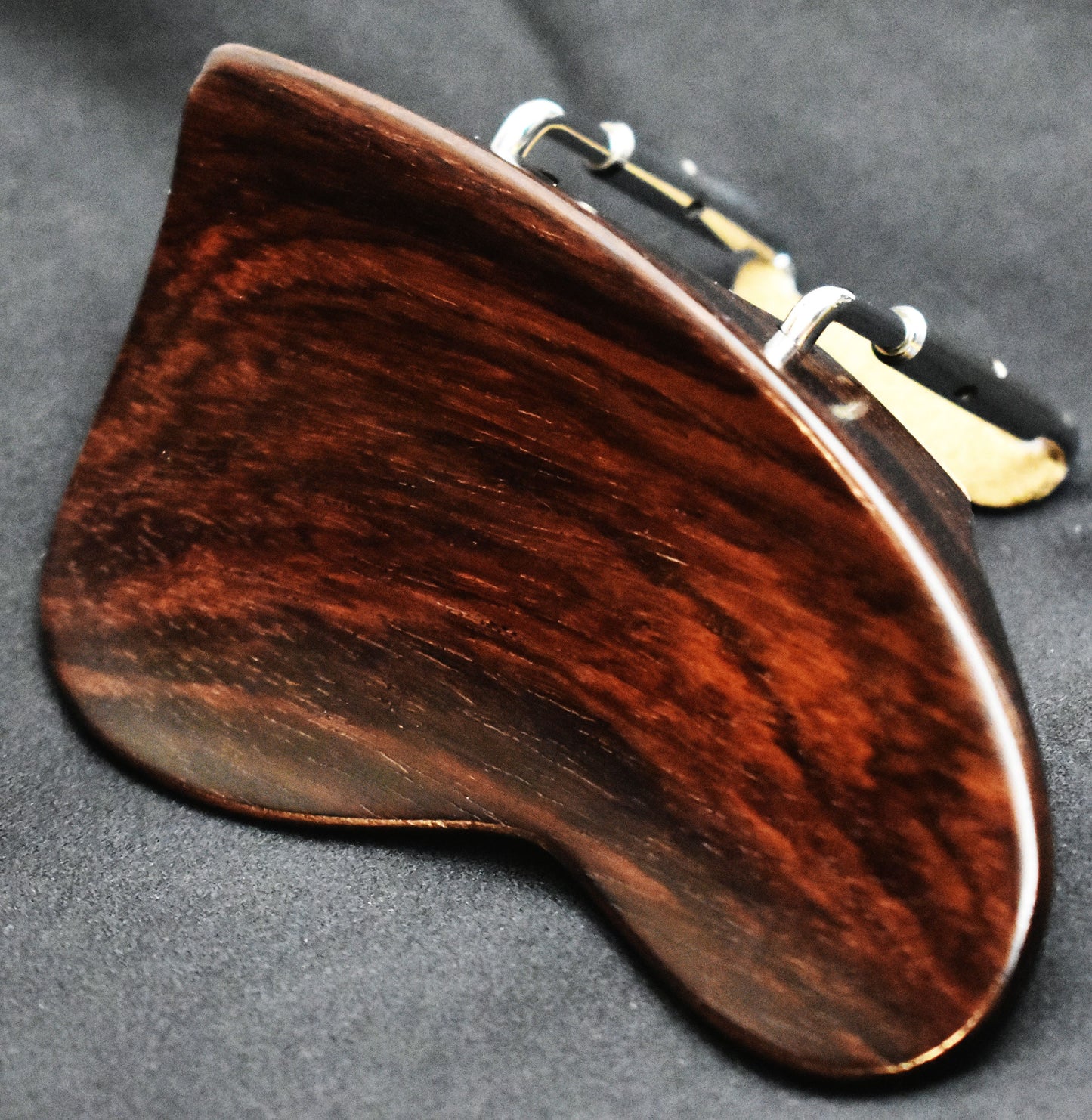 Handmade Berber Violin Chinrest in Ceylonese Ebony, Himalayan Boxwood, or Rosewood by Figaro Importers