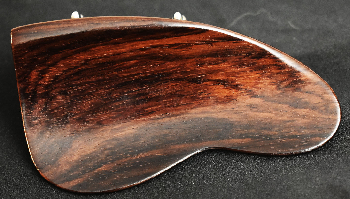 Handmade Berber Violin Chinrest in Ceylonese Ebony, Himalayan Boxwood, or Rosewood by Figaro Importers