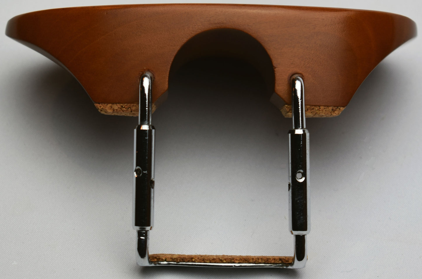 Handmade Flesch Flat Violin Chinrest in Indian Rosewood, Ceylonese Ebony, or Himalayan Boxwood by Figaro Importers