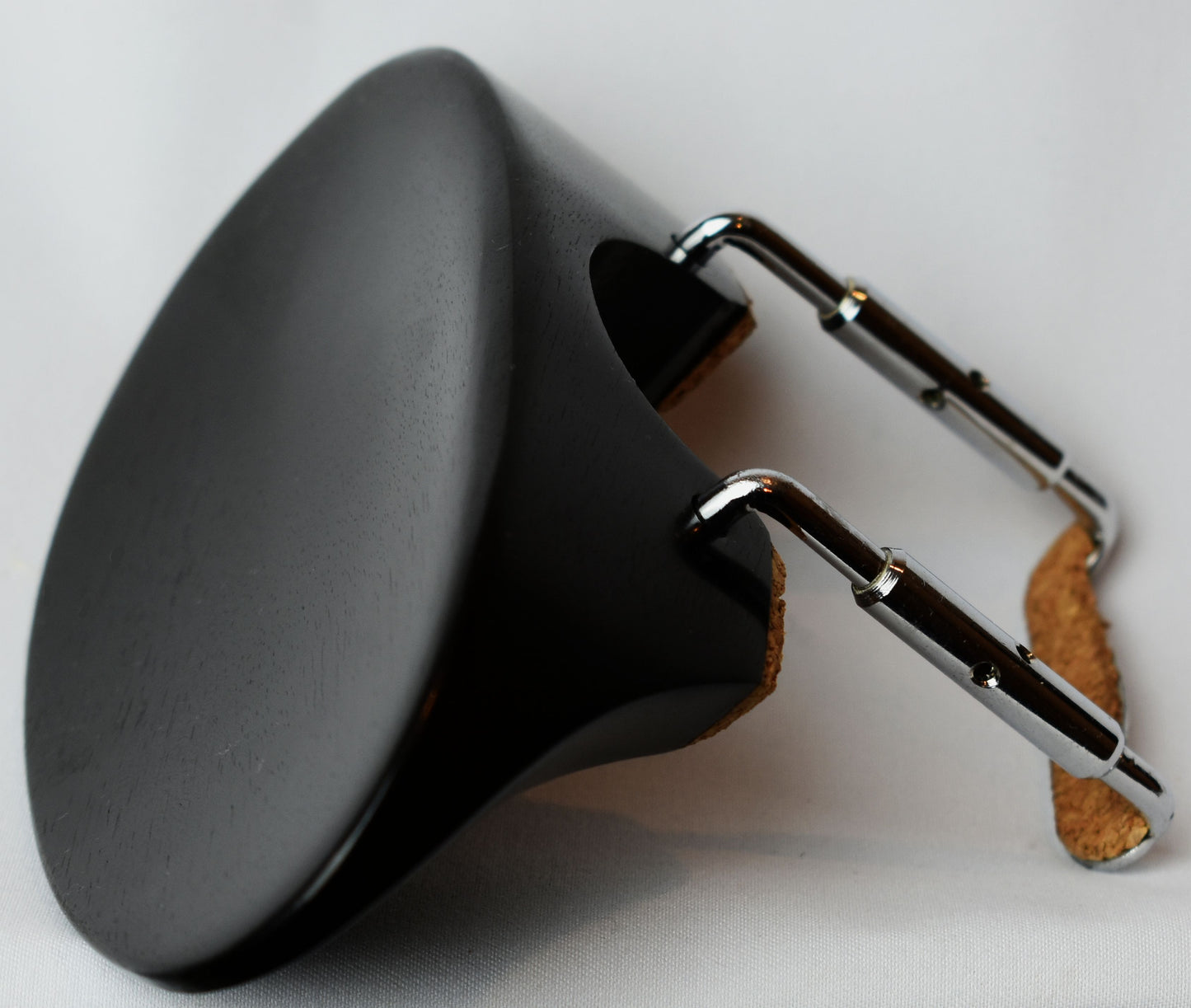 Handmade Flesch Flat Violin Chinrest in Indian Rosewood, Ceylonese Ebony, or Himalayan Boxwood by Figaro Importers