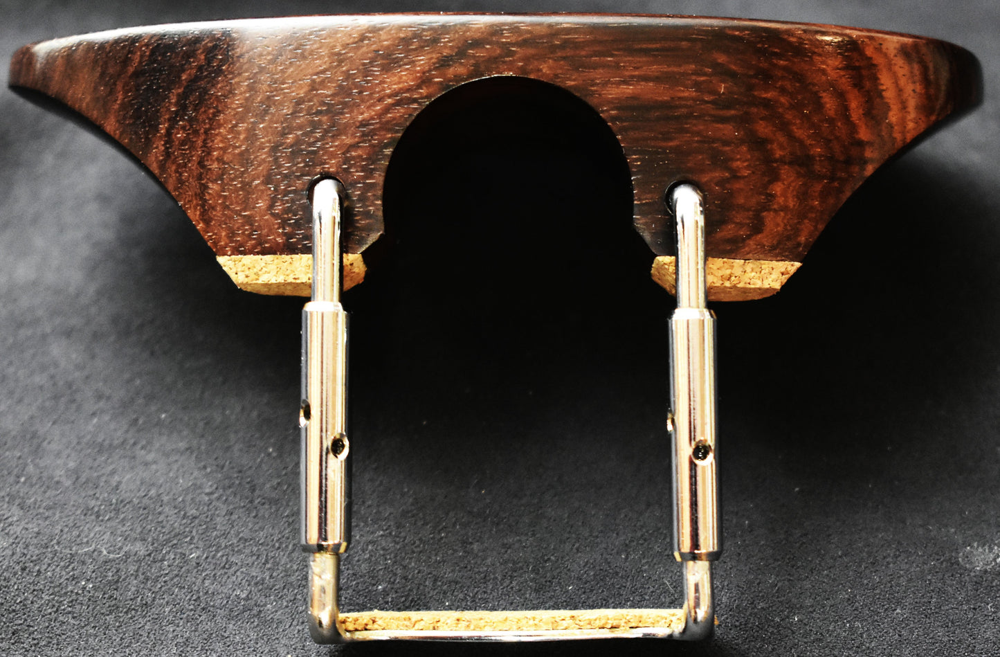 Handmade Flesch Flat Violin Chinrest in Indian Rosewood, Ceylonese Ebony, or Himalayan Boxwood by Figaro Importers