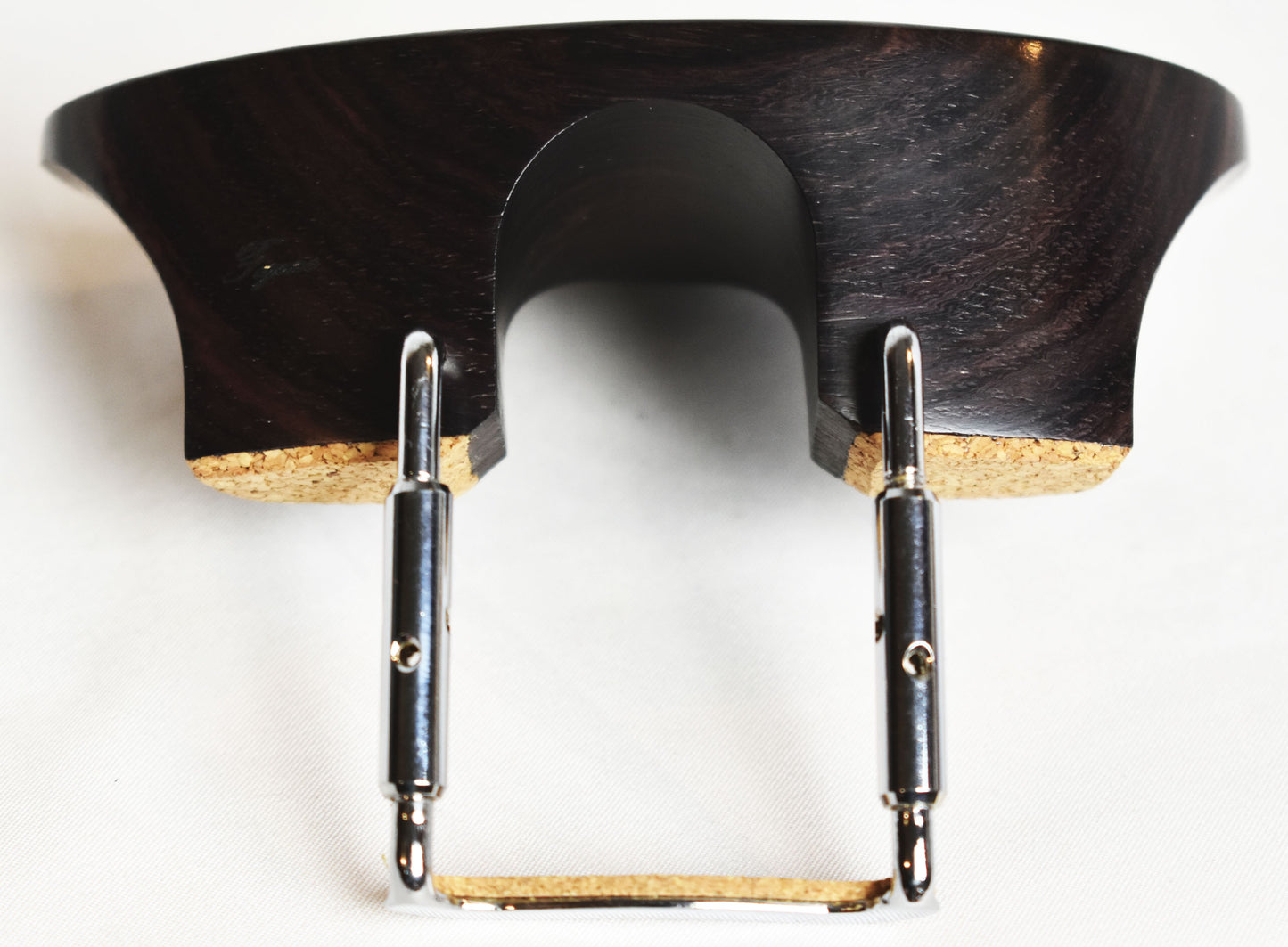 Extra High Handmade Flesch Flat Violin Chinrest in Ceylonese Ebony, Himalayan Boxwood, or Rosewood by Figaro Importers