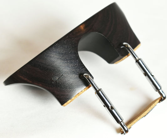 Extra High Handmade Flesch Flat Violin Chinrest in Ceylonese Ebony, Himalayan Boxwood, or Rosewood by Figaro Importers