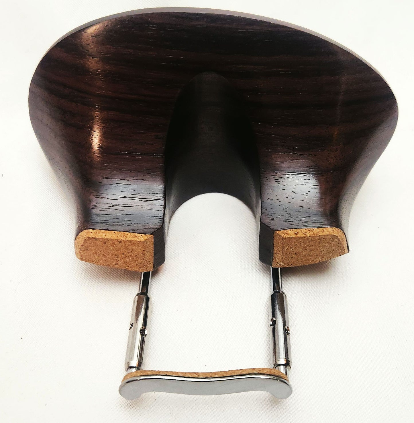 Extra High Handmade Flesch Flat Violin Chinrest in Ceylonese Ebony, Himalayan Boxwood, or Rosewood by Figaro Importers