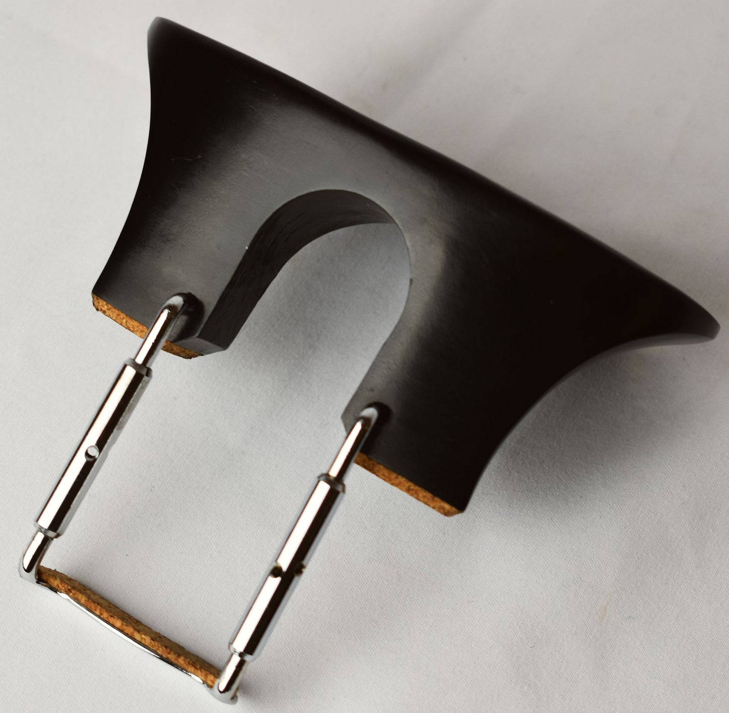 Extra High Handmade Flesch Flat Violin Chinrest in Ceylonese Ebony, Himalayan Boxwood, or Rosewood by Figaro Importers