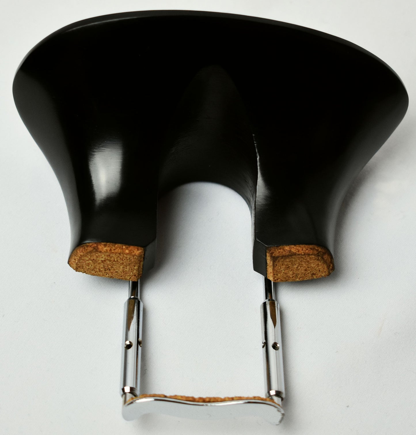 Extra High Handmade Flesch Flat Violin Chinrest in Ceylonese Ebony, Himalayan Boxwood, or Rosewood by Figaro Importers