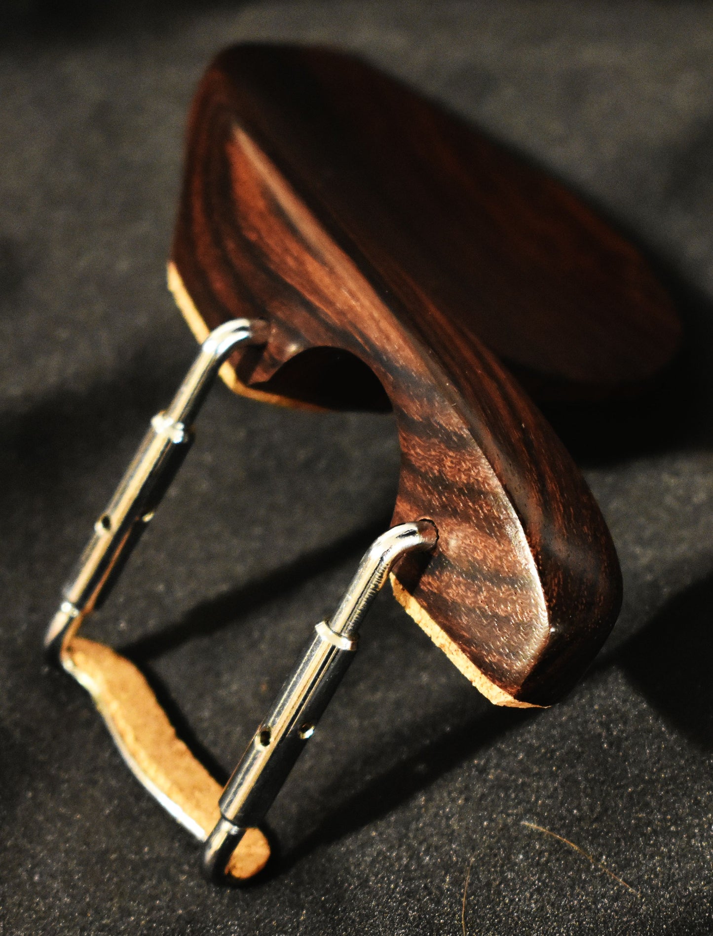 Standard Guarneri Violin Chinrest in Ceylonese Ebony, Indian Rosewood or Himalayan Boxwood by Figaro Importers