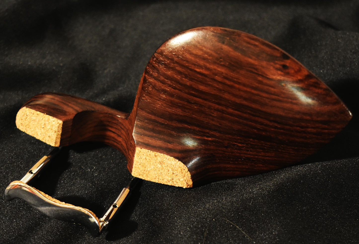 Standard Guarneri Violin Chinrest in Ceylonese Ebony, Indian Rosewood or Himalayan Boxwood by Figaro Importers