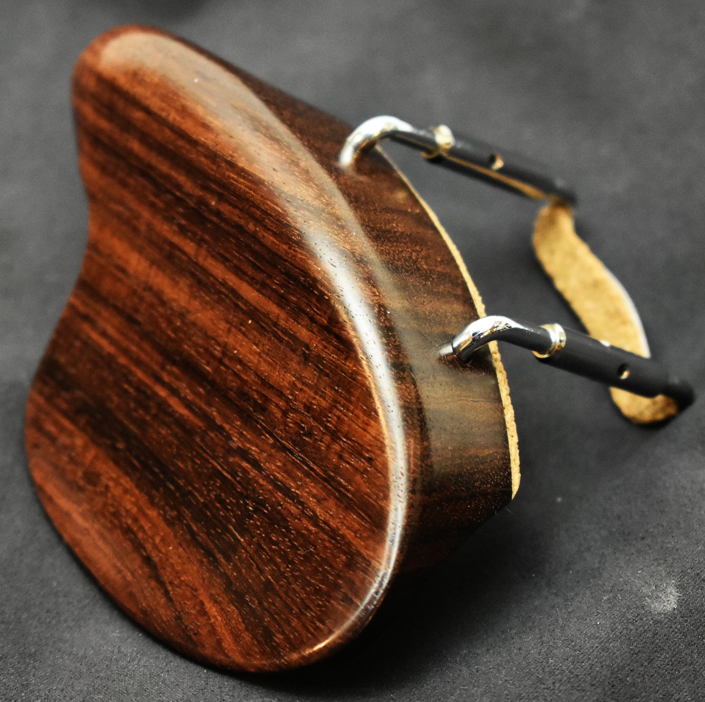 Hollywood Violin Chinrest in Himalayan Boxwood, Ceylonese Ebony, or Indian Rosewood by Figaro Importers