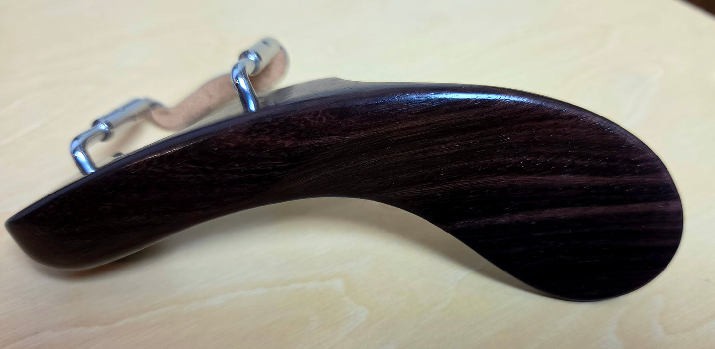 Handmade Holstein Violin or Viola Chinrest in Ceylonese Ebony, Himalayan Boxwood, or Indian Rosewood