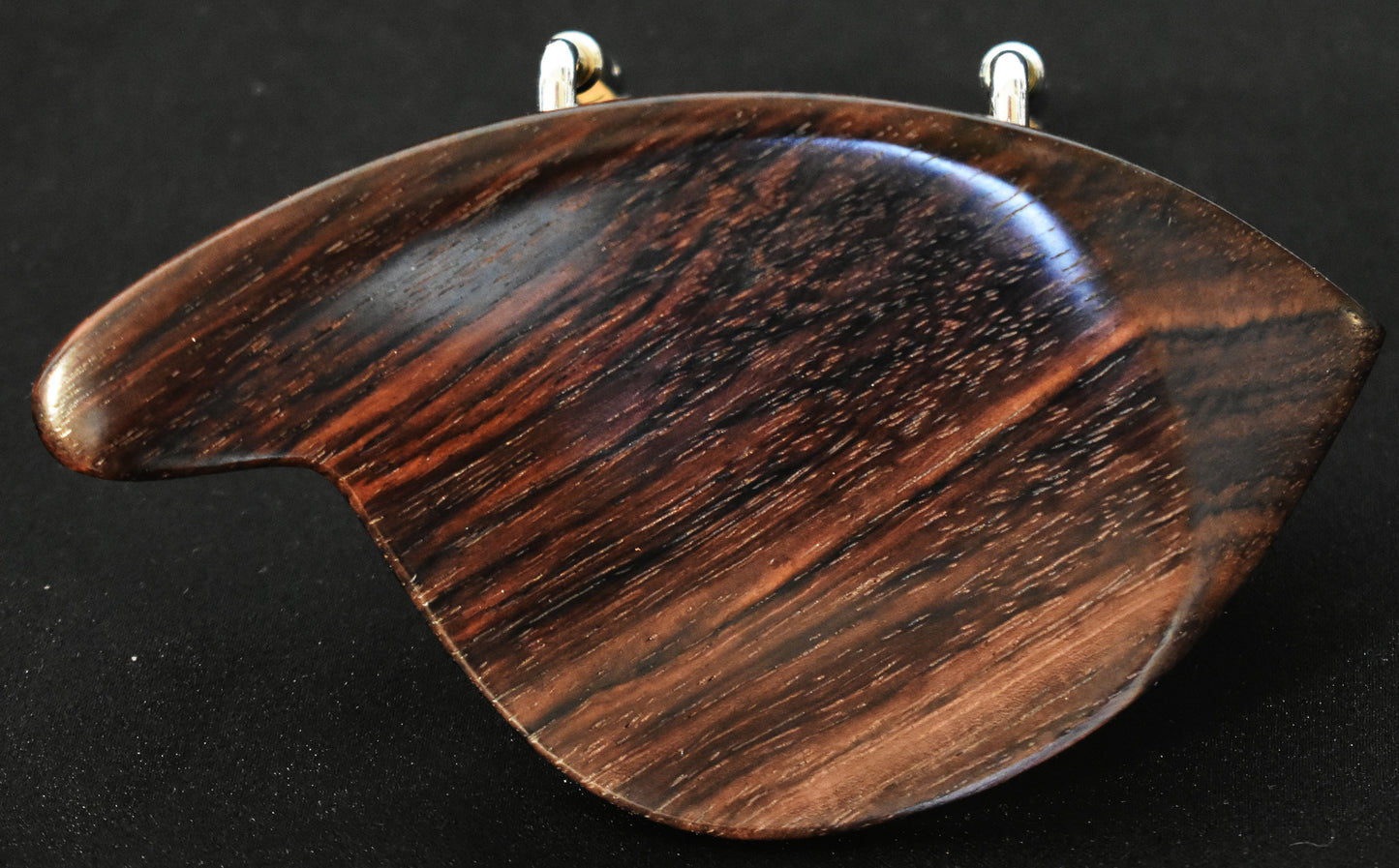 Handmade Stuber Violin Chinrest in Himalayan Boxwood, Ceylonese Ebony or Indian Rosewood by Figaro Importers