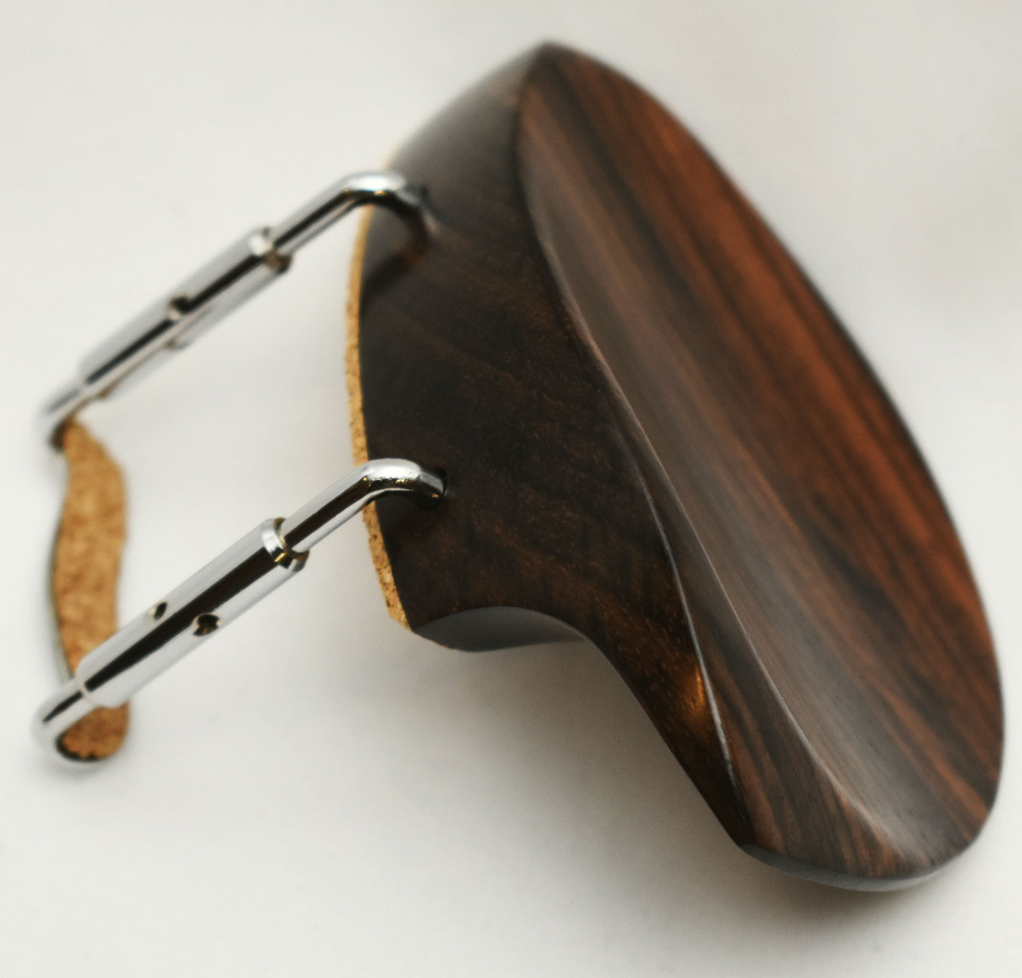 Handmade Brandt Violin Chinrest in Himalayan Boxwood, Ceylones Ebony, or Indian Rosewood by Figaro Importers