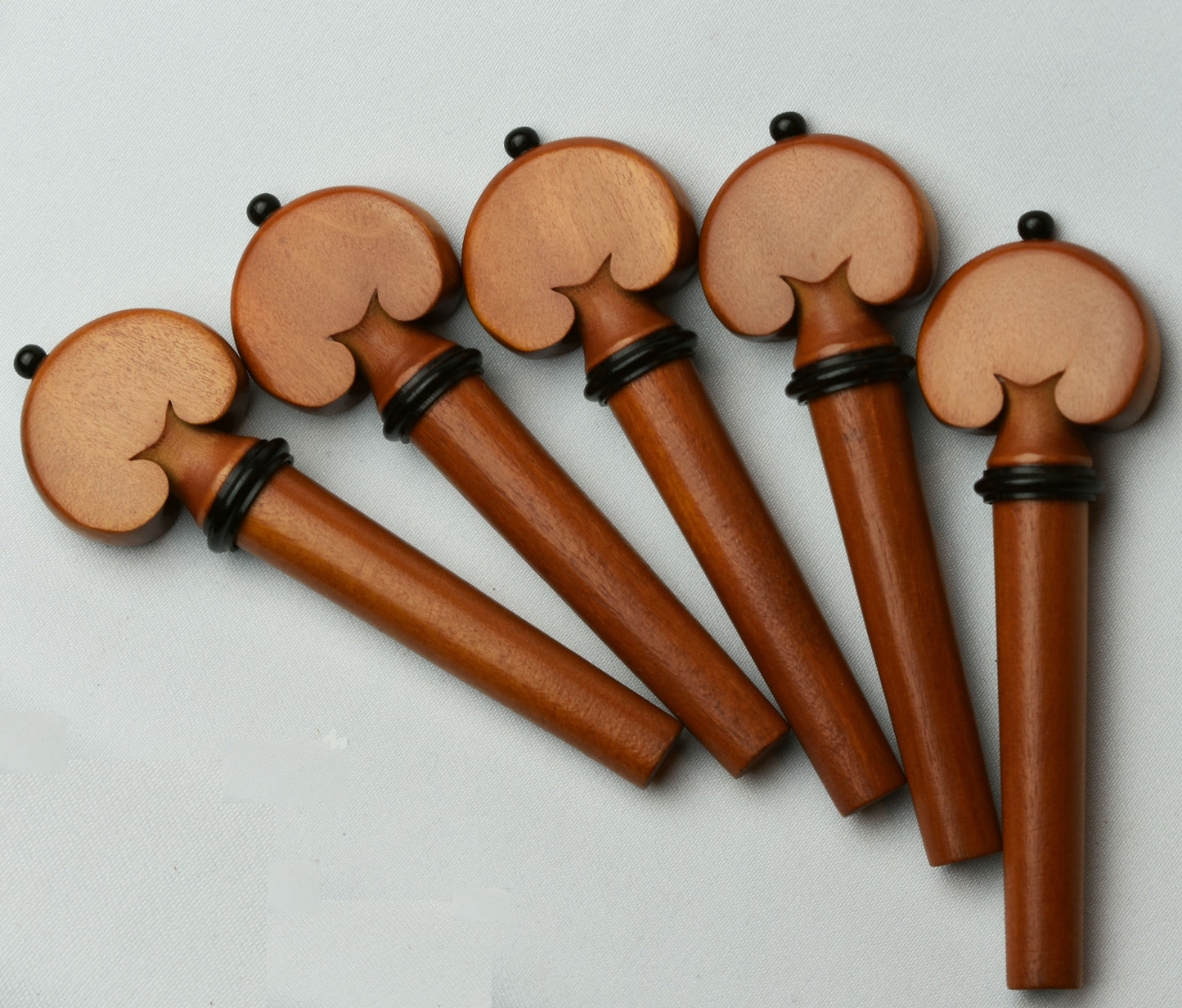 Handmade Heart Style Violin Peg Set in Ebony, Rosewood, or Boxwood