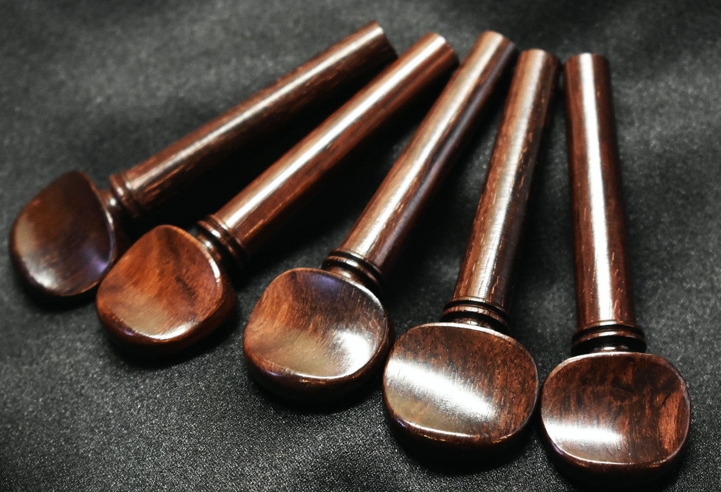 Handmade Swiss Style Violin Peg Set in Ebony, Rosewood, or Boxwood